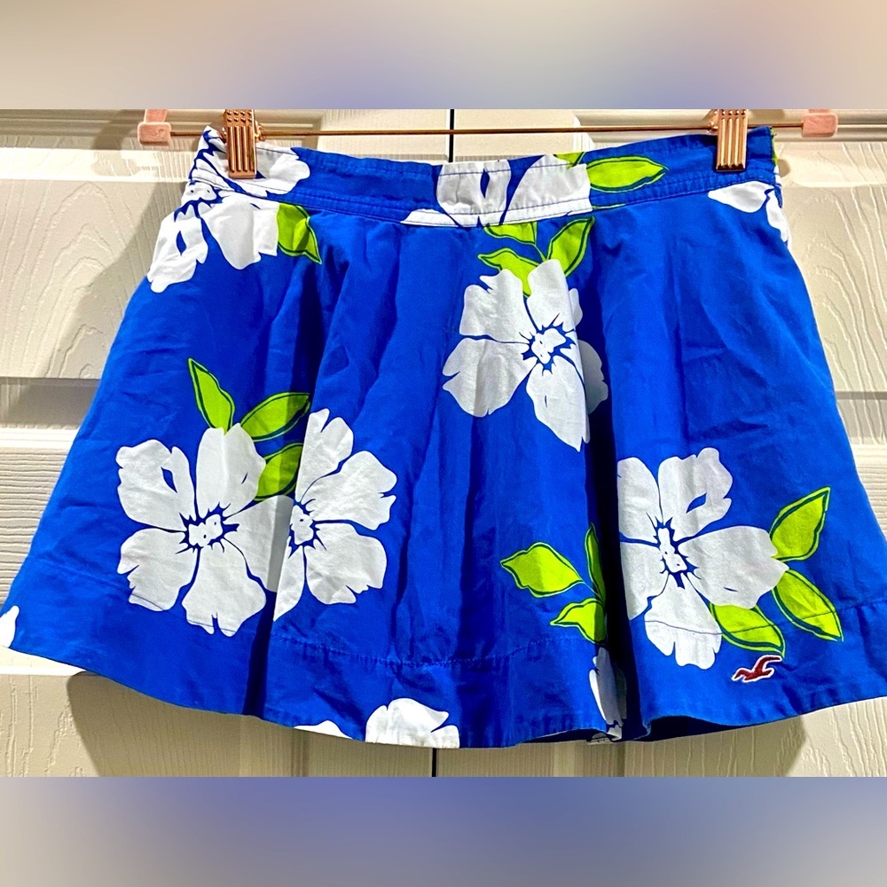 HOLLISTER by Abercrombie Womens Floral Hawaiian Hibiscus Summer Beach Skirt Sz M